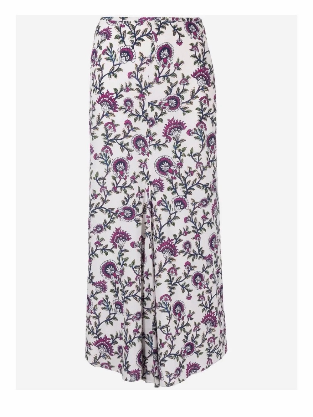 Isabel Marant Cream Maxi Skirt with Pink and Black Floral Print